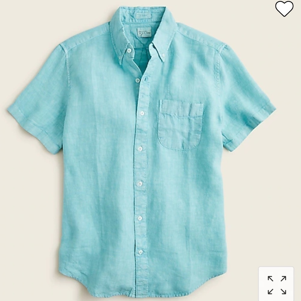 J Crew Slim LONG-SLEEVE Baird McNutt garment-dyed Irish linen shirt item BE998